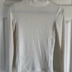 Madewell Rib Knit Turtleneck in Oatmeal XXS EUC